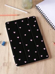 Minimalist Heart Pattern Tablet Protective Case, Compatible With IPad 10.2", IPad Pro 2021/2020, IPad 9/10th Gen, Galaxy Tab A8 10.5" 2022, Matepad 10.4"/Tab, Anti-Drop With Pen Slot, Support Sleep/Wake - Multicolor - View 4