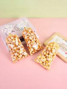 50 个雏菊透明袋带系带口袋，爆米花包装袋，马卡龙包装袋，烘焙食品饼干包装袋，带系带口袋的糖果袋用于礼品包装，适用于面包店、饼干、糖果、甜点 - 彩色 - 查看 3
