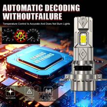 DrViAion 2 Stücke H7 LED Scheinwerfer Glühbirne Set Mini 120W 60.000LM 6500K weiß für Autoscheinwerfer 12V Auto Dioden Lampen H7 Turbo LED 2025 neueste Scheinwerfer