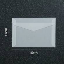 5/10pcs Sulfuric Acid Paper Envelope Set, Semi-Transparent Matte Minimalist Invitation Envelopes, Suitable For Weddings, Holidays And Mailing, With Wax Seals, 16*11cm - Sets - View 5