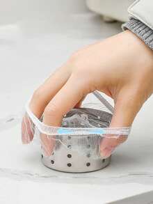 30/100 个水槽垃圾过滤袋，可重复使用的编织布网状水槽过滤袋，用于厨房水槽的一次性细网排水过滤袋，食物垃圾，剩余碎片收集器，耐用的水槽网状过滤袋，非常适合家庭厨师和洗碗机，保持水槽干净整洁，防止堵塞