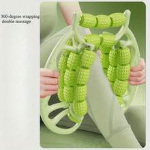 23-Roll Leg Massager & Relaxation Tool | Durable ABS Material, Modern Aesthetic Design Gym Accessories - Green - View 4