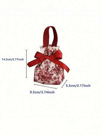 10pcs Elegant Canvas Drawstring Pouches For Jewelry & Gifts - Red & Champagne, Perfect For Rings, Earrings, Bracelets, Necklaces, Candy - Ideal For Party Favors, Wedding Souvenirs Summer Birthday Beach Back To School School Supplies Room Decor Home Decor Christmas Decorations Christmas