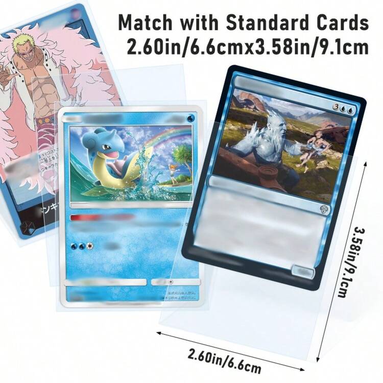 1000/600/500 piezas de Fundas de tarjetas con luz azul, adecuadas para coleccionar cartas de juego, cartas de trading, protectores de tarjetas de plástico para béisbol, MTG, tarjetas deportivas - Varios tamaños - Añade 8