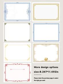 Customize Certificate Pages,Office Products Diploma Certificate Paper, Patterned Border, Letter Size Blank Paper, Specialty Award, 8.5 X 11 Inches,A Variety Of Patterns To Choose From,Graduation Season, Parties, Awards, Custom Certificate Pages - Multicolor - View 6