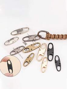 1/2/4Pcs Double Small Carabiner Clips Keychain Small Alloy Snap Hook Zipper Clip For Fishing/Camping/Outdoor Zipper Lock Zipper Pull Replacement Connectors Zipper Clips Theft Deterrent Beach Accessories Daisy - Multicolor - View 5