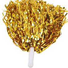 Pompons de majorette, boules de pompoms colorées avec poignée convenant aux compétitions sportives, représentations sur scène, festivals et fêtes - Multicolore - Voir 14