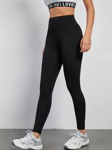 Women's Breathable Elastic Tight Leggings, Summer New Skinny Fitness Running Workout Pants, High Stretch Gym Yoga Trousers, Black Quick-Dry Outdoor Sports Trousers