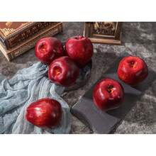 6/9 件装仿真苹果逼真假红苹果，适用于家居装饰、餐桌中心装饰和家庭厨房餐桌篮子装饰
