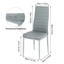 Dining Table And Chairs Set 2 Square Dining Table With 2 Faux Leather Chairs For Dining Room Kitchen Home - Grey - View 4