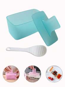 1pc/3pcs Musubi Mold, Rice Spoon,Musubi Maker Press,Musubi Maker Press Mold, Onigiri Mold Sushi Rice Maker, Musubi Luncheon Meat Rice Rice Ball Mold,Musubi Press Mold,Non-Stick Onigiri Mold Maker Sushi Press Mold For Musubi Home DIY - Multicolor - View 1