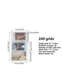 1pc 3 Inch Mini Album, Train Film Ticket Holder, Collectible Card Storage Pouch For Photo, Postcard