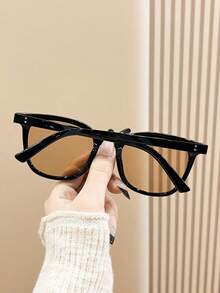 1 par/2 pares/3 pares de gafas de sol de diseño cuadrado extragrande exquisito y de moda para mujer en color marrón, adecuadas para ambiente de vacaciones, festival de música electrónica, actividades al aire libre, viajes, accesorios de verano, playa, atuendo de festival, vacaciones, golf, senderismo, deportes, estilo callejero, fiesta, salida familiar, salir, pesca, conducir - Multicolor - Ver 4