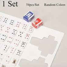1 Set Mini Playing Cards - 54 Card Deck For Multiplayer Games, Suitable For Interactive Entertainment, Christmas And Birthday Parties - Compact Size, DIY Assembly, Paper Material - Suitable For Christmas And Halloween Gatherings Mini Playing Cards, Super Small Pocket-Sized Playing Cards, Fun & Cute Travel-Sized Mini Playing Cards, Tiny Fingertip Cards, Super Small Cards, Fun Student-Sized Super Cute Portable Travel Creative Palm-Sized Playing Cards (Mixed Style & Color) - Multicolor - View 12