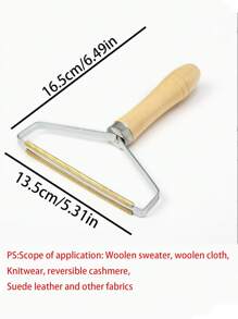 Afeitadora de manija de madera, Descongelador de ropa de lana, Afeitadora manual de acero inoxidable de doble cara
