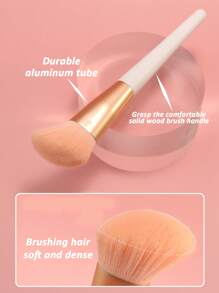 1 Pennello per blush in polvere crema, pennello per blush in polvere smussato per blush liquido e in polvere, strumenti per il trucco del viso