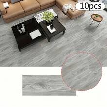 10pcs/20pcs Set 40x15cm/15.75x5.91in 0.6m²/1.2m² Removable Peel And Stick Floor Tiles, PVC Wood Grain Floor Stickers, Furniture Decor For Bedroom, Kitchen, Living Room, Hotel - Multicolor - View 18