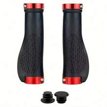 Set de 2 empuñaduras de goma con doble cerradura de aleación de aluminio, adecuadas para bicicletas de montaña, BMX, descenso, bicicletas plegables y de ciudad, y scooters