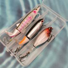 3 Stücke Whopper Angel Köder, Popper aus Biomimetik mit Schwanz, treibender harter Köder, zwei verschiedene Designs für mehr Fischfang