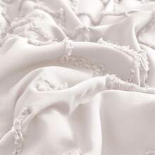 7PCS Premium Tufted Pellet Comforter Set For Queen, Soft And Comfortable, Bed In A Bag, Bedding Set, Room Decor, All-Season, Perfect Gift, Holiday, Include 1 Comforter, 2 PillowCases, 1 Flat Sheet, 1 Fitted Sheet, 2 Pillowshams. - Trắng - 04 - Xem 6