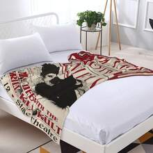 Epic Face Vampire  Y2K Streetwear, Emo , Goth, Scene  (6) Drawings Blankets  Throw Blankets  Home Bedroom Blankets  Plush Comfortable And Soft Quilts - Black - View 6