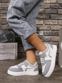 儿童时尚女童跑步鞋2025春秋季防滑休闲运动鞋 - 淺灰色 - 查看 4