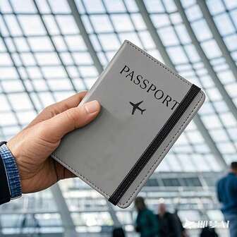 1 pieza Funda ultra delgada multifuncional para pasaporte Premium de piel, cartera de viaje RFID, funda protectora para pasaporte, esencial para viajes, adecuado para hombres, clásico, simple