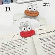 2pcs/1pc Page Flip Clips, Notebook/Book Page Clips, Large Stationery Clips, Suitable For Reading, Diary, Christmas Creative Bookshelf Practical Note Clip Fixed Handbook Clip Student Clip Music Clip