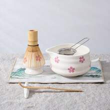 4/7pcs Matcha Whisk Set, Cute Japanese Tea Set Includes Whisk Sets And Matcha Bowl With Spout, Traditional Japanese MatchaKit For Perfect Frothy Matcha Green Tea Back To School - Multicolor - View 1