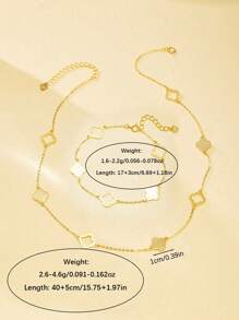 SYMFNY 1 SET de 2 pièces Bracelet et collier en argent sterling 925 de fleur creuse brillante de haute qualité. Accessoires de bijoux de luxe et de haute qualité pour la Saint-Valentin