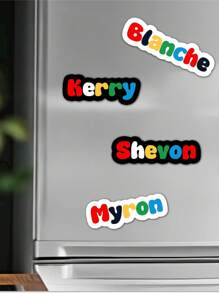 1pc Customized Colorful Text Acrylic Refrigerator Decoration Magnet, Wedding, Valentine's Day, Anniversary Gift, School Locker Decor Customized Fridge Magnet