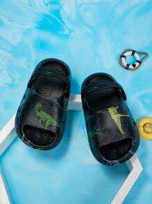 1 par de zapatillas de espuma cómodas y ligeras con diseño de dibujos animados, adecuadas para el verano, para niños