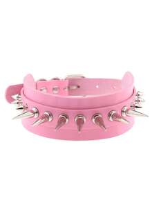 1 chiếc vòng cổ choker đính đinh tán màu đen gợi cảm, vòng cổ bằng da PU có thể điều chỉnh, quà tặng cho phụ nữ vào ngày lễ tình nhân, giáng sinh, trang phục hàng ngày, tiệc tùng - Nhiều màu - Xem 15