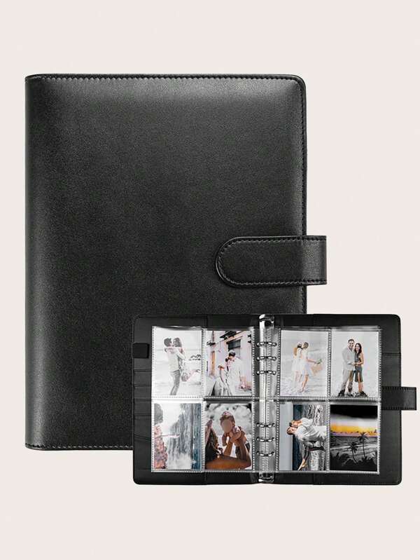 1Set Premium Multi-Functional A5 Photo Card Binder, Sleek Album Design, Compact And Durable Organizer, PU Leather Binder Notebook Cover Loose-Leaf Organizer For Daily Planning And Note-Taking, Office Supplies,Back To School,School Supplies