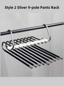 1pc 5/9 Pole Folding Pants Hangers With Multi-Layer,Suitable For Summer Shorts; Not Suitable For Autumn And Winter Clothes,(The Product Needs Simple Assembly, The Video Is An Assembly Tutorial