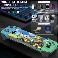 Wireless Gamepad For IPhone/Android/Steam Deck/PC/Table Mobile/Cell Phone Gaming Controller Wireless Game Controller Joystick Telescopic COD Mobile - Directly Play - Xanh lá cây Xanh lam - Xem 2