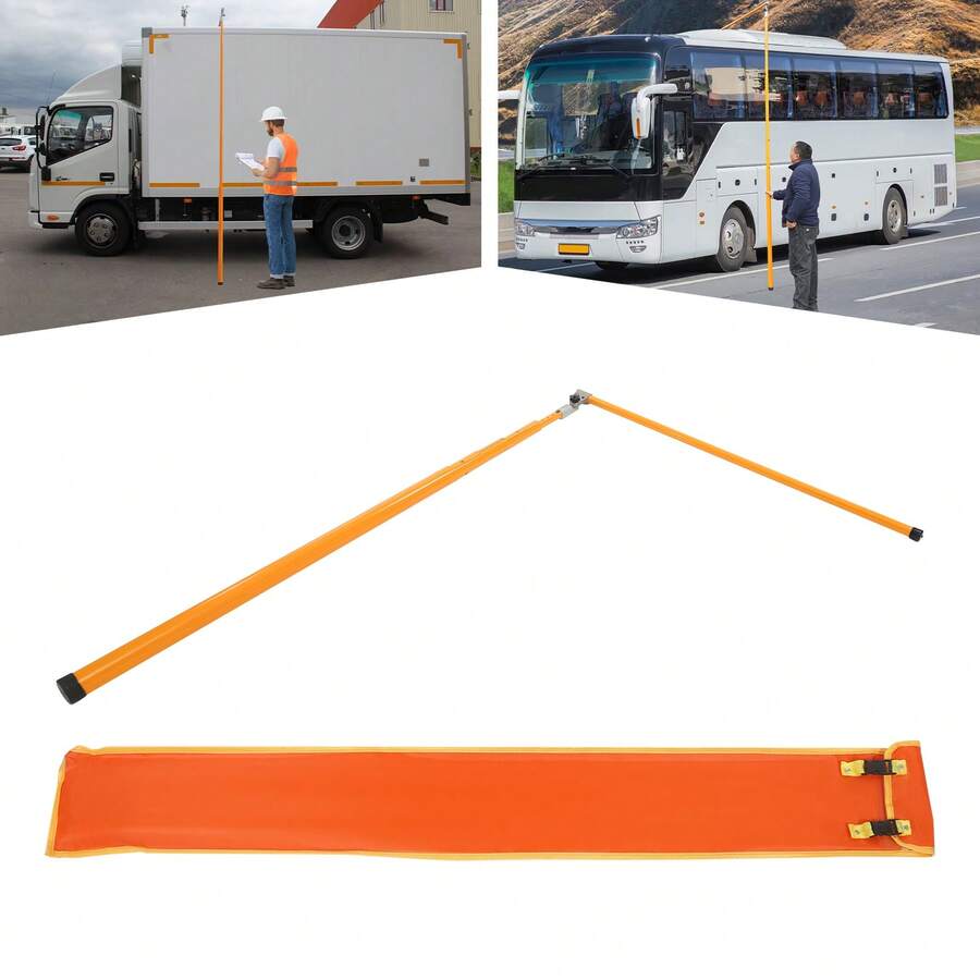 SENDERPICK Load Height Measuring Stick, Retractable Height Measuring Stick, Measuring Stick With Carrying Bag For Trucks - Orange - View 1