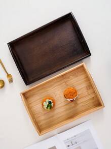 1pc Brown Wooden Fruit & Snack Cake Display Tray - Multicolor - View 7