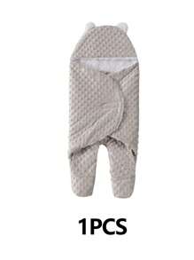 1 pièce - Couverture d'emmaillotage pour bébé - Doux sommeil anti-peur avec ailes de papillon et petit sac de couchage pour les pieds, couverture d'emmaillotage pour nouveau-né toutes saisons - Pour la sédation du bébé et un meilleur sommeil (0-6 mois)
