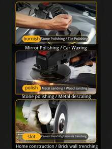 1 件角磨机，无刷电动打磨工具，3 档速度调节，带砂轮、切割轮、防护罩、切割、抛光、男士工作设备。送给丈夫和家人的完美礼物。 - D款 - 查看 5