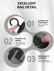 Hair Extension Holder Wig Storage For Multiple Wigs Holder Wig Bags Storage With Hanger Hair Extension Storage Wig Hanger For Multiple Wigs Hair Extensions, Wigs & Accessories - Black - View 5