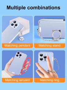Phone Lanyard Accessories: Mini Side Hanging Pad, Super Thin Back Sticker To Prevent Loss, Secure Connection Pad, Single Ear Mini Phone Clip, Phone Lanyard Matching Parts