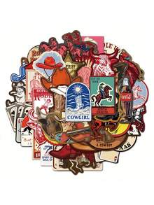 SCXXBSW 50张The Great Western Gothic贴纸包卡通涂鸦贴纸装饰水杯笔记本行李箱防水贴