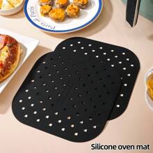 3 Stücke Set quadratische Silikonauskleidungen für Heißluffritteusen, wiederverwendbare Silikon-Backmatten für Heißluffritteusen, geeignet für quadratische Silikon-Heißluftfritteuse-Auskleidungen. Leicht zu reinigende Zubehörteile für Heißluffritteusen, spülmaschinenfest
