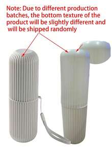 便携式旅行漱口杯、牙刷和牙膏收纳盒、旅行露营牙刷杯、旅行洗面奶套装、旅行必需品、海滩和假日返校旅行收纳盒、带杯子的旅行牙刷架 - 带漱口杯的便携式牙刷盒，适用于浴室必需品和旅行家居浴室装饰秋季装饰