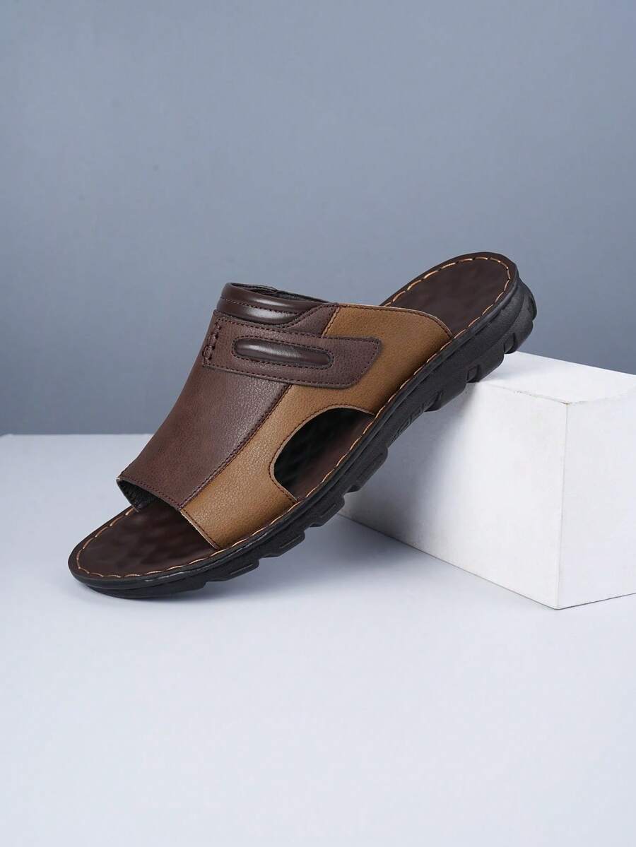 Men's Casual Slippers, New Spring/Summer Vintage Daily Outdoor Versatile Beach Sandals, Simple Fashion Lightweight Flip Flops