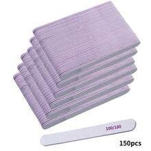 美甲工具，指甲锉，指甲抛光锉，砂纸条，可重复使用的双面磨砂抛光条