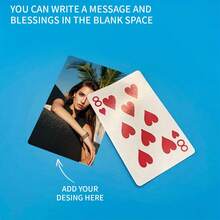 Customizable Photo Playing Cards For Couples - 54 Matte Finish Deck With Heart Design, Personalize With Your Photo For A Unique Touch - Ideal Anniversary Gift,Festive Calendar