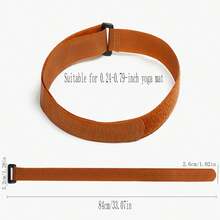 1pc Yoga Mat Binding Strap, Yoga Mat Hook And Loop Strap, Hook-And-Loop Buckle, Easily Collapsible Rope