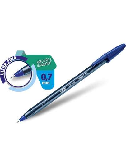Caneta Bic Cristal Ultra Fina 0.7